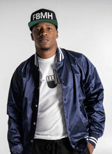 Load image into Gallery viewer, Embroidered Satin Baseball Jacket