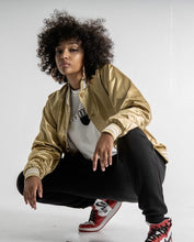 Load image into Gallery viewer, Embroidered Satin Baseball Jacket