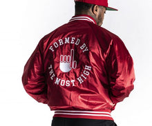 Load image into Gallery viewer, Embroidered Satin Baseball Jacket